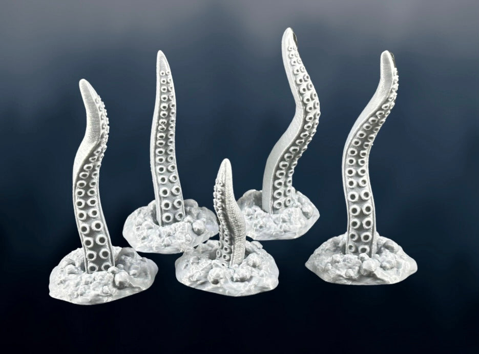 Spine-Chilling Tentacle Beasts | Set of 5 - 28mm Perfect for D&D Adventures!