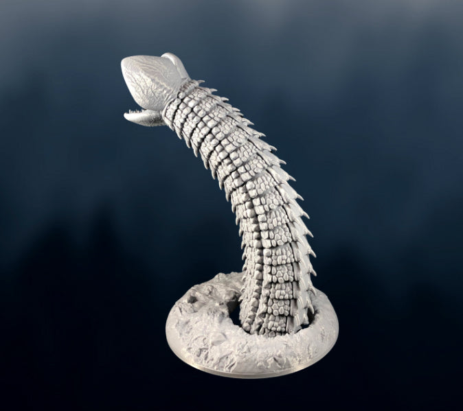 Massive Sandworm Miniature - Epic 6-Inch Boss for D&D and Tabletop RPGs