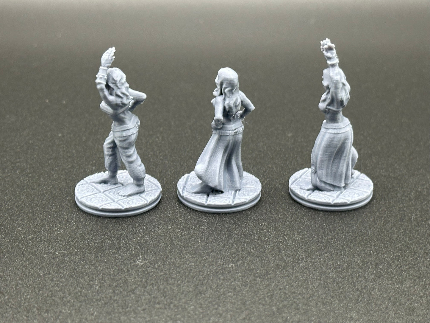 Belly Dancer Miniatures - Set of Three Elegant Figures for Tabletop RPGs