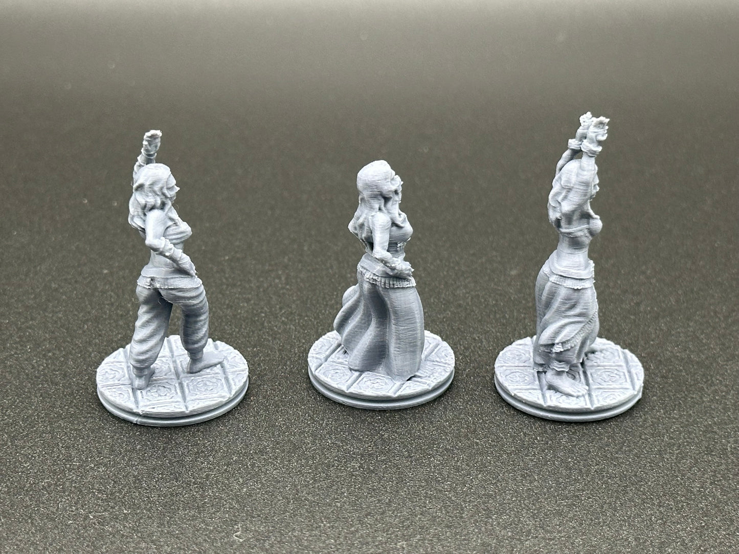 Belly Dancer Miniatures - Set of Three Elegant Figures for Tabletop RPGs