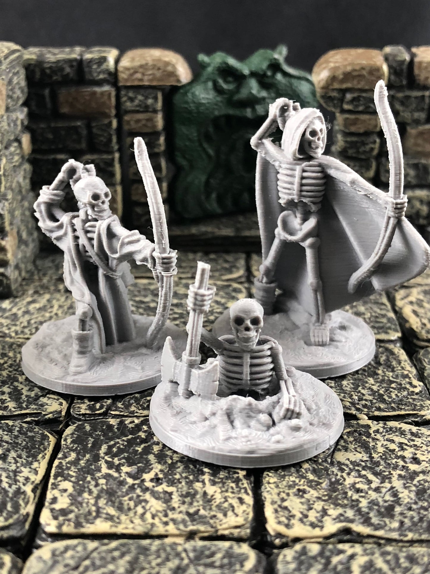 Skeleton Horde Miniatures | Set of 9 - 28mm D&D Monsters - Tabletop RPG Miniature