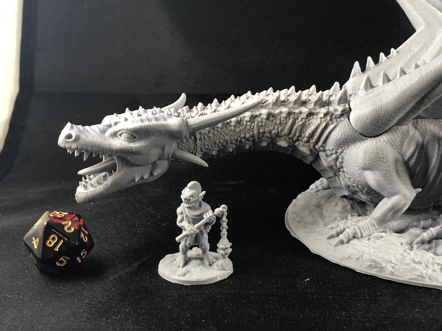 The Great Dragon Miniature - Colossal 12" RPG Boss for D&D and Pathfinder