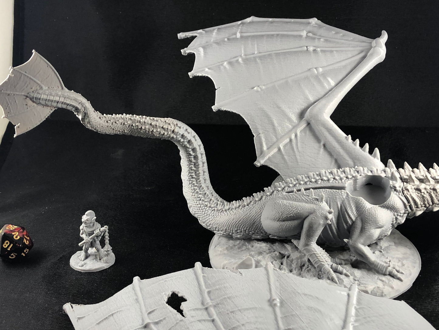 The Great Dragon Miniature - Colossal 12" RPG Boss for D&D and Pathfinder