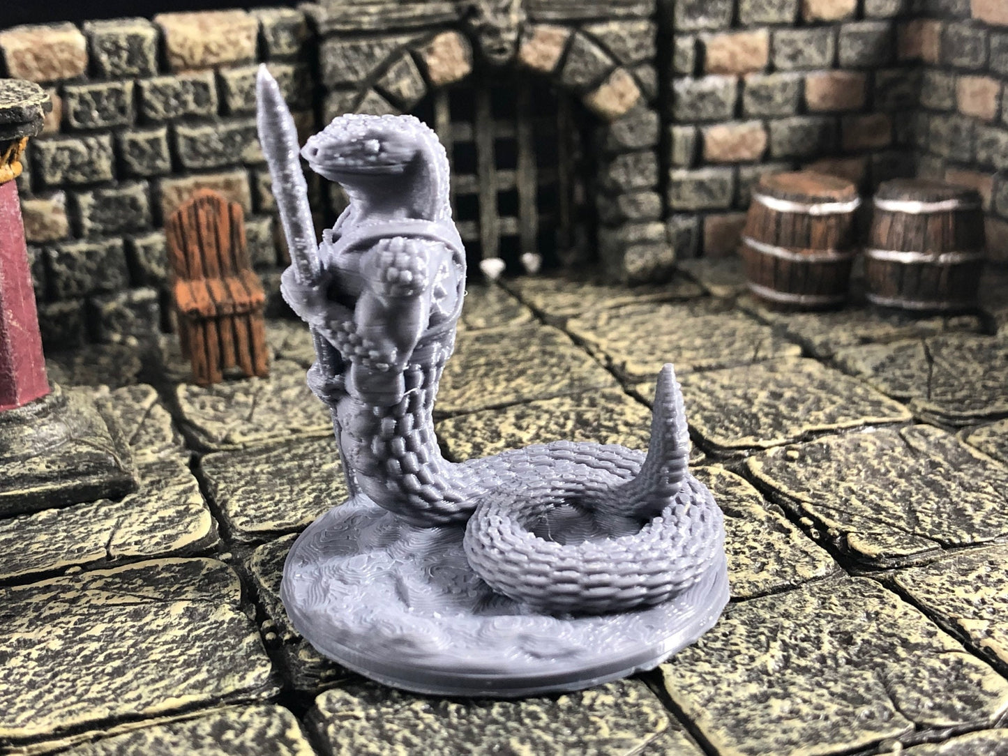 Trio of Snake Warriors - 28mm High Quality 3D Print