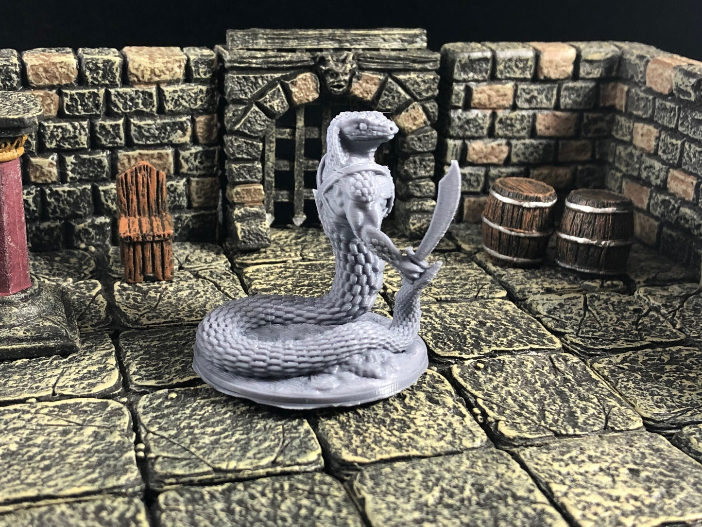 Trio of Snake Warriors - 28mm High Quality 3D Print