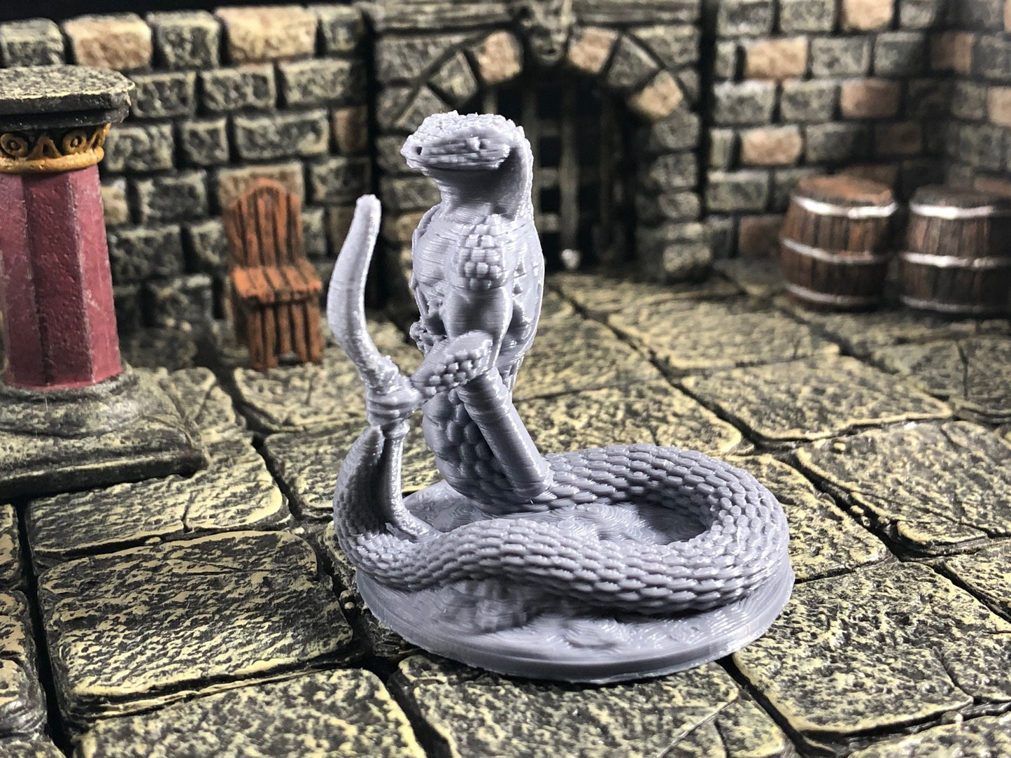 Trio of Snake Warriors - 28mm High Quality 3D Print