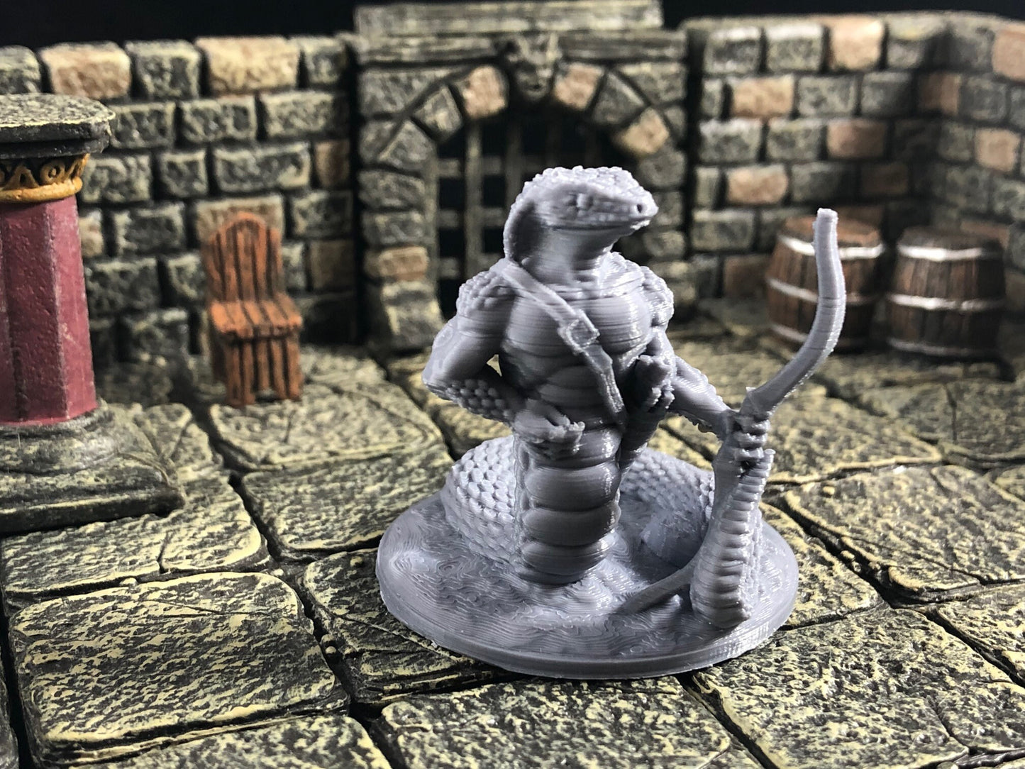 Trio of Snake Warriors - 28mm High Quality 3D Print