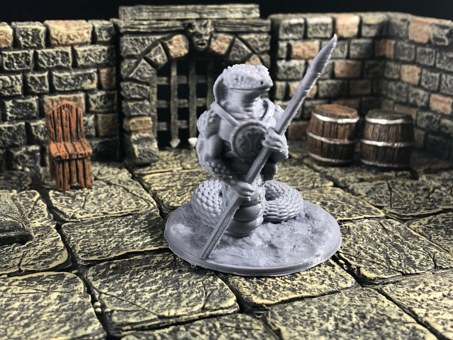 Trio of Snake Warriors - 28mm High Quality 3D Print