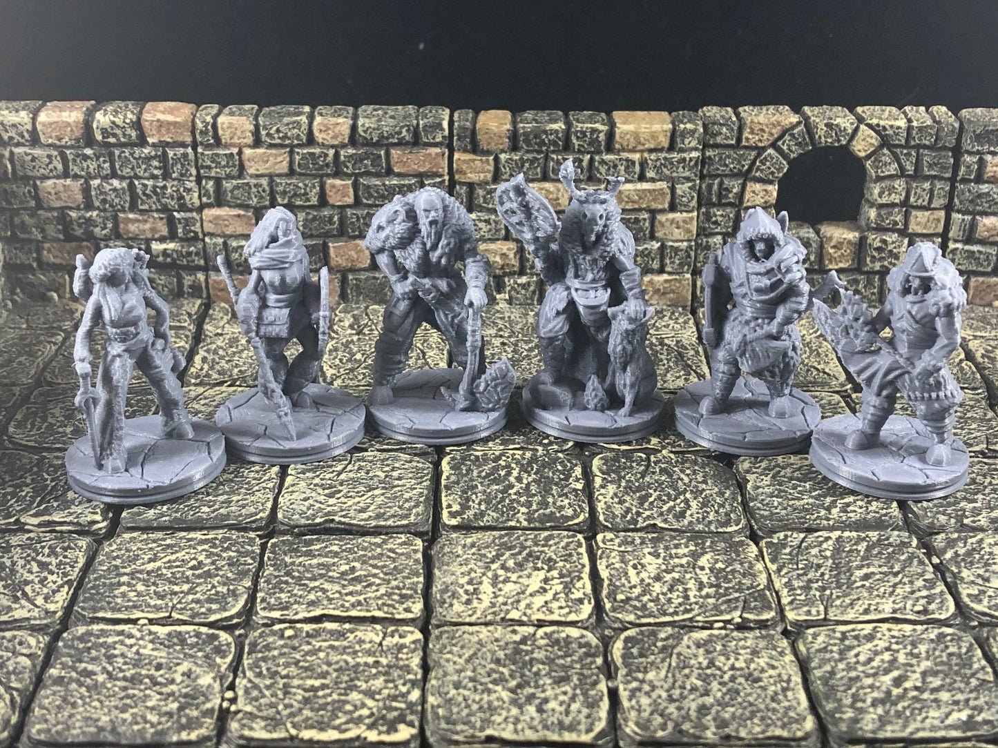 Ice Tribe Miniatures | Set of 6 - 28mm D&D Miniature Set - Tabletop RPG Minis