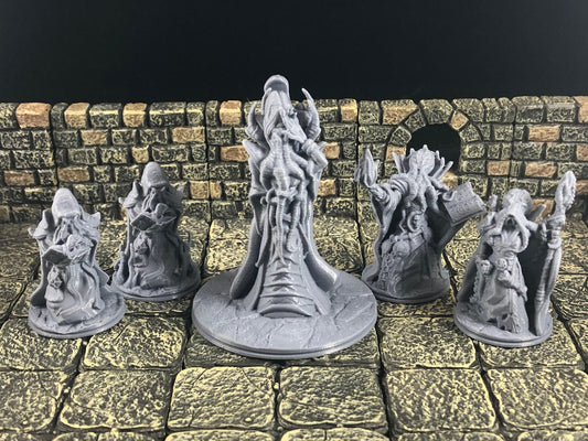 Mind Flayers | Set of 5 - 28mm D&D Miniatures