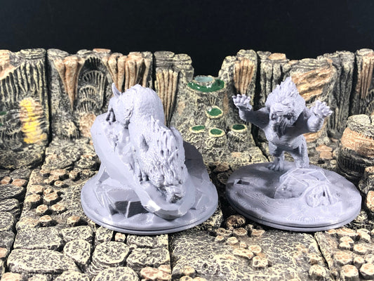 Sabre Tooth Tigers | Set of 2 - 28mm D&D Miniature