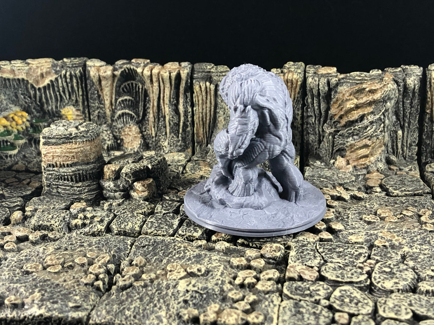 Oversized Brain Golem Miniature - 28mm Scale for Tabletop RPGs