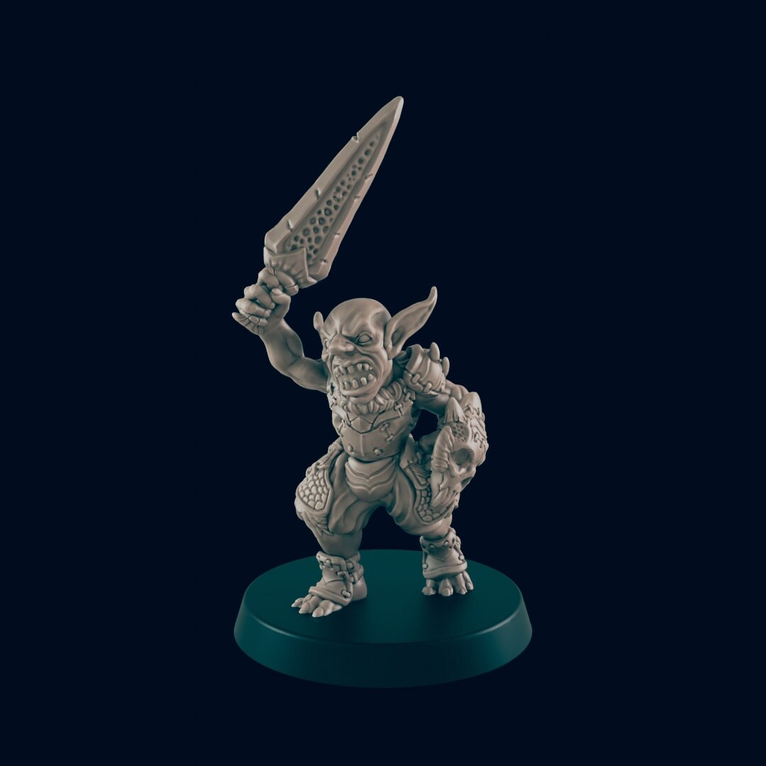 Goblin Pack Miniatures | Set of 5 - 28mm D&D Tabletop RPG Miniature