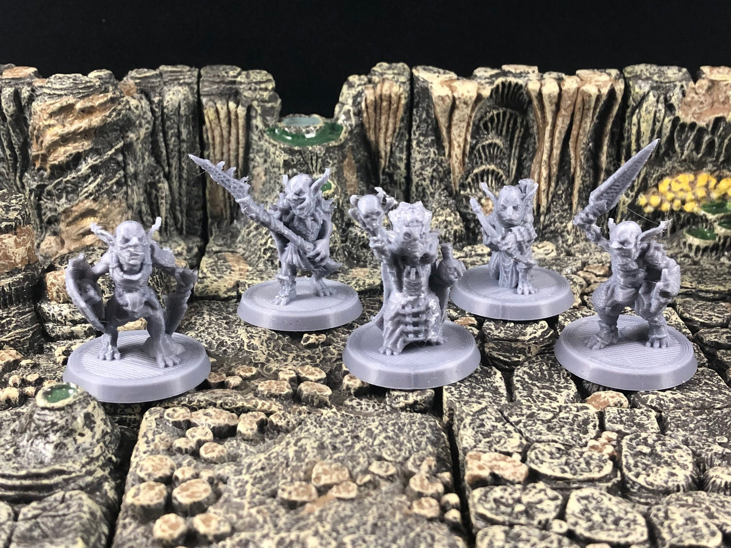 Goblin Pack Miniatures | Set of 5 - 28mm D&D Tabletop RPG Miniature