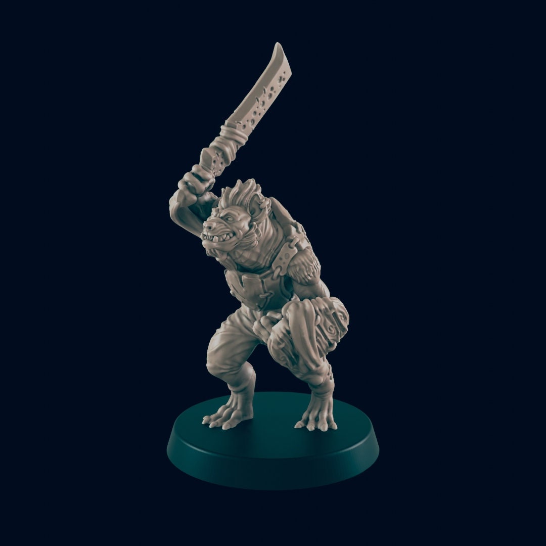 Gnoll Raiding Party Miniatures | Set of 6 - 28mm D&D Tabletop Miniature