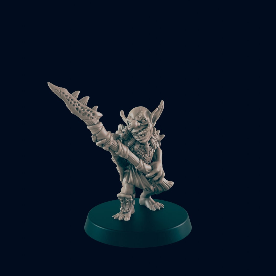 Goblin Pack Miniatures | Set of 5 - 28mm D&D Tabletop RPG Miniature