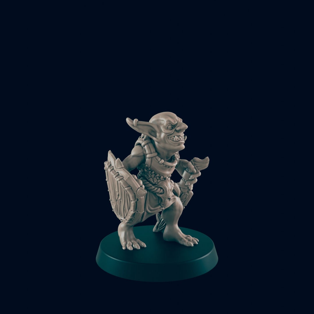 Goblin Pack Miniatures | Set of 5 - 28mm D&D Tabletop RPG Miniature