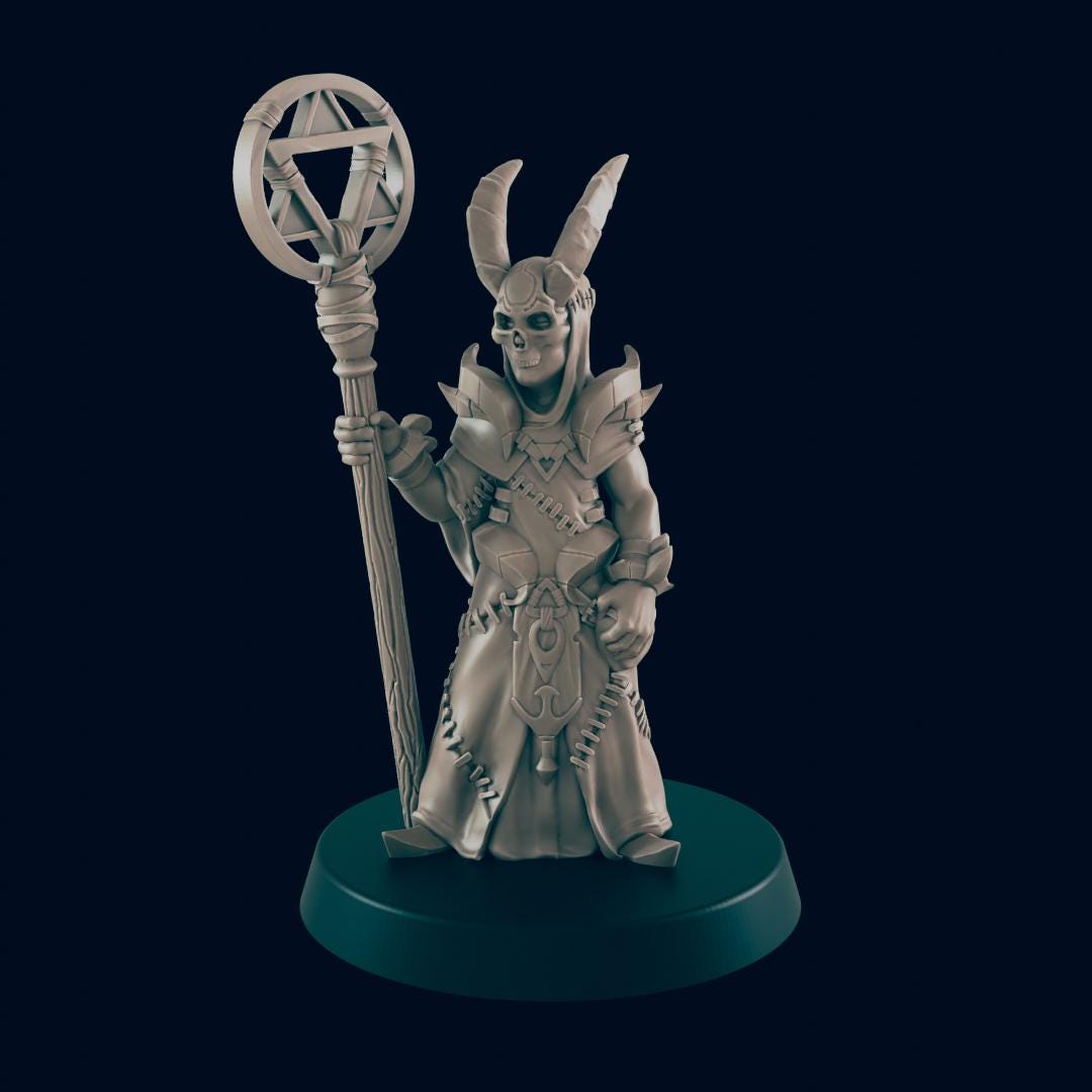 Cultist Miniatures | Set of 5 - 28mm Scale for Dungeons & Dragons, Pathfinder, and Tabletop RPGs, Hooded Cultists, Demon Cult