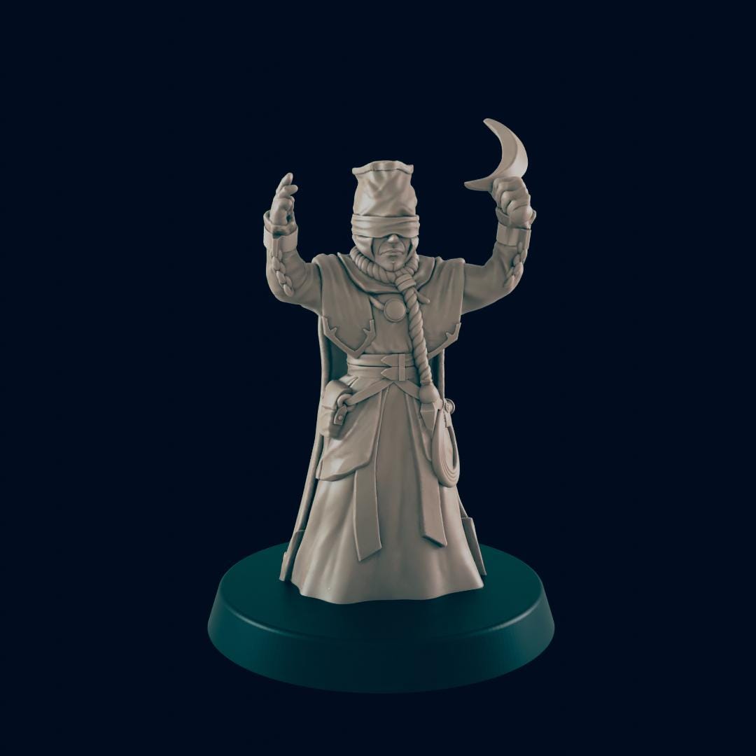 Cultist Miniatures | Set of 5 - 28mm Scale for Dungeons & Dragons, Pathfinder, and Tabletop RPGs, Hooded Cultists, Demon Cult