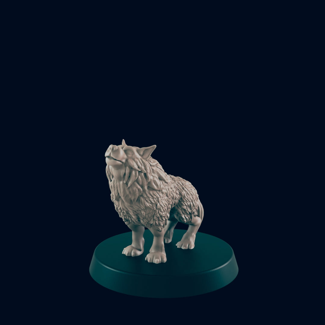 Wolf Pack Miniature Set – Three Dynamic Figures for Tabletop RPGs